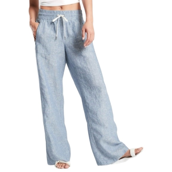 Athleta Pants - Athleta Light Blue Wide-Leg Pants